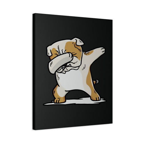 Dabbing English Bulldog Canvas Print Poster
