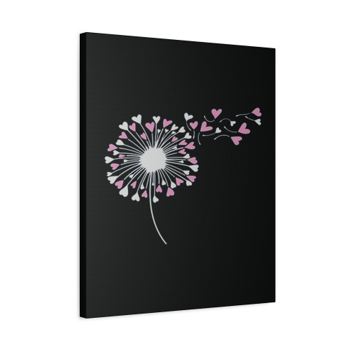 Dandelion Valentine Canvas Print Poster