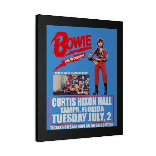 David Bowie Replica 1974 Concert Poster Canvas Print Poster