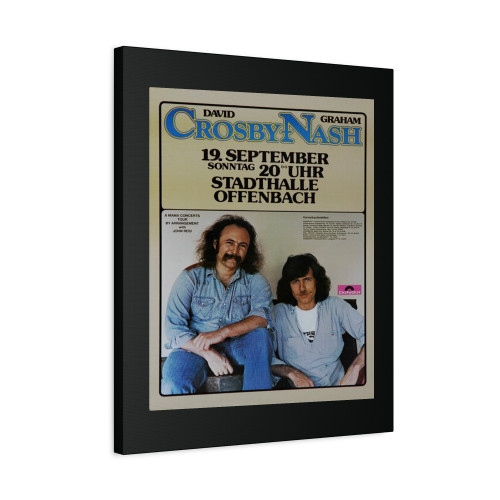 David Crosby & Graham Nash Whistling Wire Heidelberg 1976 Canvas Print Poster