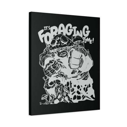 His Seeking Time Funny Forager Canvas Print Poster