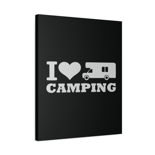 I Love Camping Rv Trailer Camp Canvas Print Poster