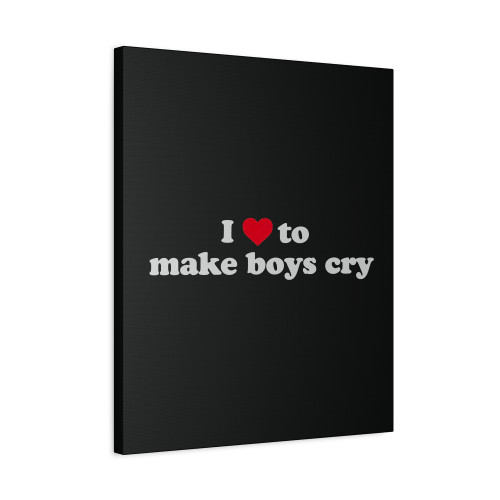 I Love To Make Boys Cry Canvas Print Poster