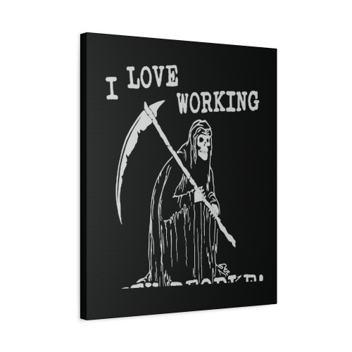 I Love Working Punk Metal Canvas Print Poster