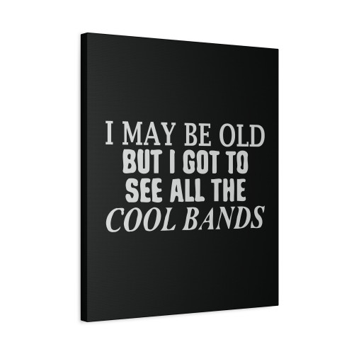 I May Be Old But I Got To See All The Cool Band Canvas Print Poster