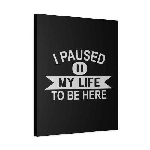 I Paused My Life To Be Here Funny Adults Youth Canvas Print Poster