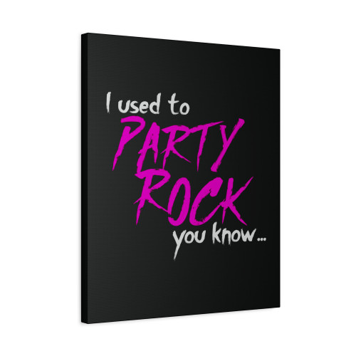 I Used To Party Rock You Know Canvas Print Poster