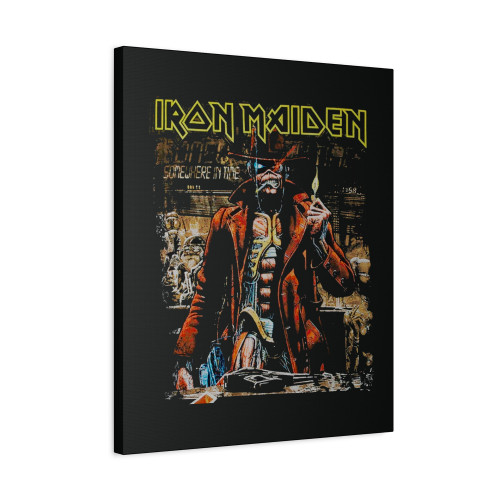 Iron Maiden Somewhere In Time Steve Harris Canvas Print Poster