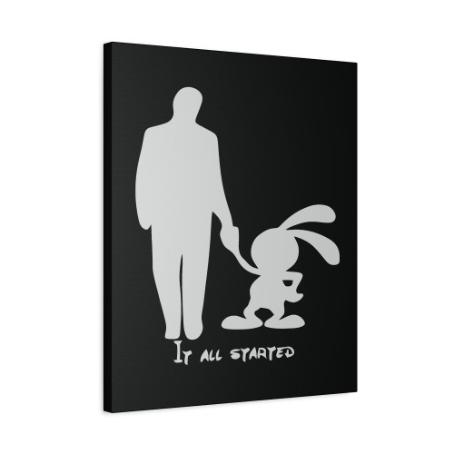 It All Started With A Rabbit Canvas Print Poster