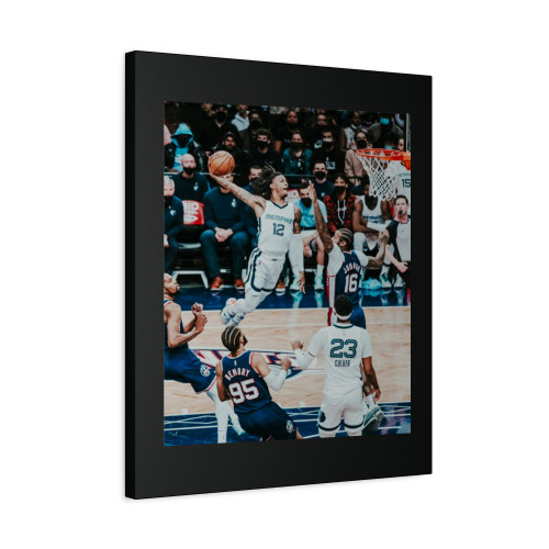 Ja Morant Memphis Dump Basketball Shot 2022 Canvas Print Poster