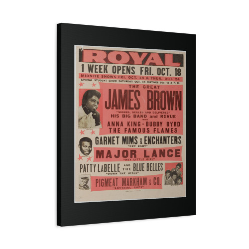 James Brown 1963 Boxing Style Concert Canvas Print Poster James Brown 1963 Boxing Style Concert Canvas Print Poster