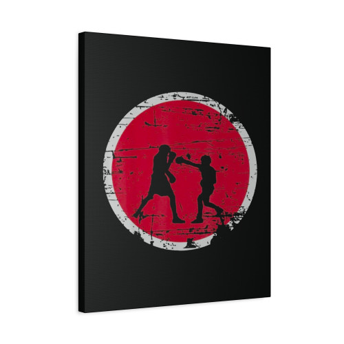 Japanese Boxing Design Japan Flag Canvas Print Poster