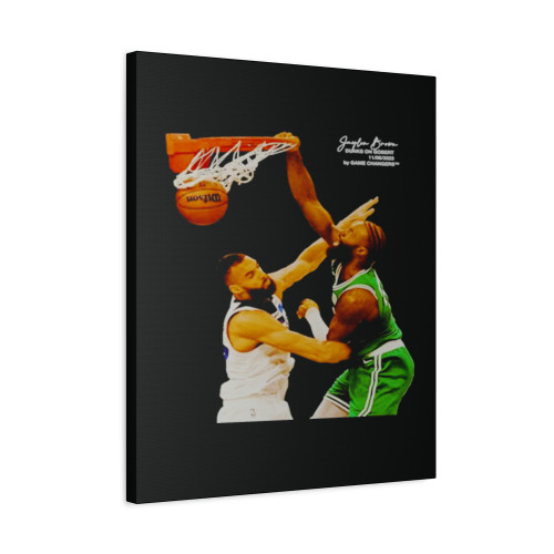 Jaylen Brown Dunks On Gobert 2023 Canvas Print Poster