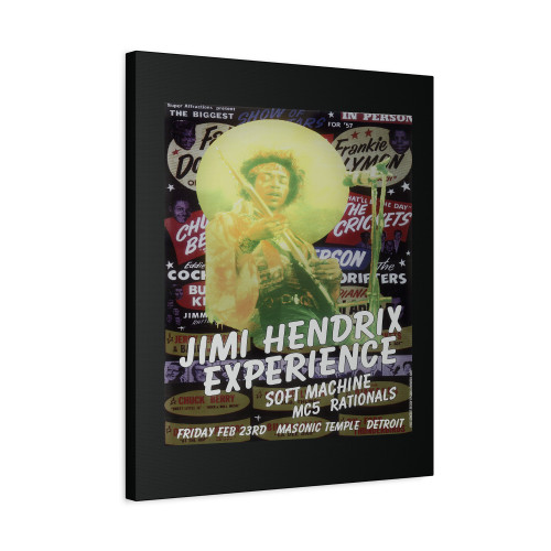 Jimi Hendrix Detroit Psychedelic Rock Concert Canvas Print Poster