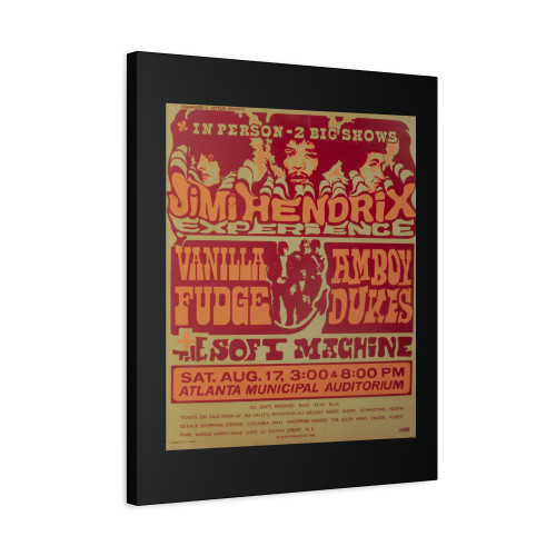 Jimi Hendrix Vintage Concert Canvas Print Poster Jimi Hendrix Vintage Concert Canvas Print Poster