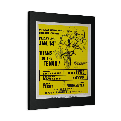 John Coltrane 1966 Philharmonic Hall New York Concert Canvas Print Poster
