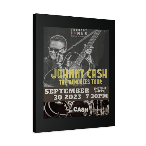 Johnny Cash The Memories Tour Canvas Print Poster