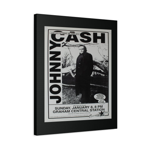 Johnny Cash Vintage January Concert Canvas Print Poster Johnny Cash Vintage January Concert Canvas Print Poster