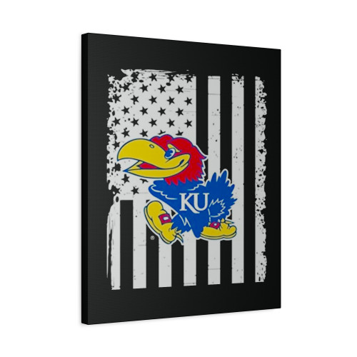 Kansas Jayhawks Flag Pride Canvas Print Poster