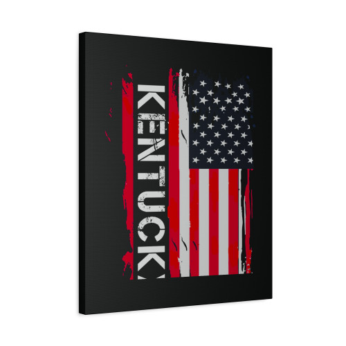 Kentucky Usa Flag Canvas Print Poster