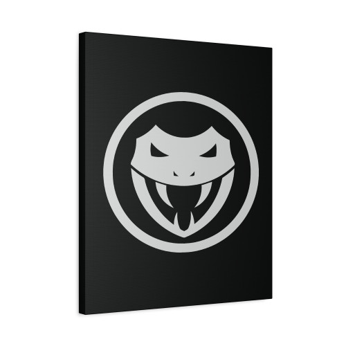 King Cobra Head Logo White Canvas Print Poster