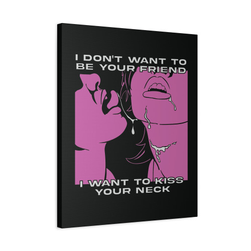 Kiss Your Neck Canvas Print Poster