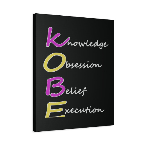 Kobe Anagram Tee Mamba Mentality Canvas Print Poster