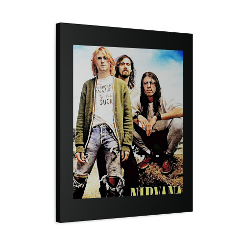 Kurt Cobain Nirvana Band Grunge Canvas Print Poster