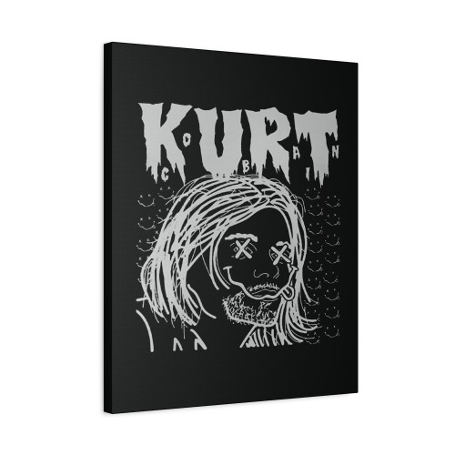 Kurt Cobain White Canvas Print Poster