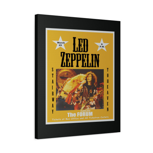 Led Zeppelin At The Forum Los Angeles Concert 1975 Canvas Print Poster