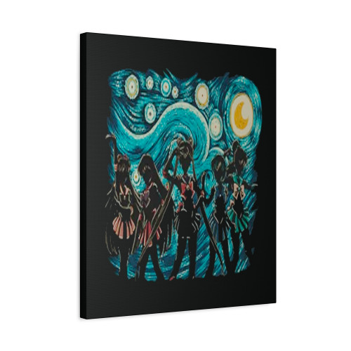 Sailor Moon Warriors Starry Night Canvas Print Poster