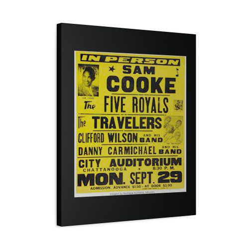 Sam Cooke Five Royales 1958 Jumbo Cardboard Concert Canvas Print Poster