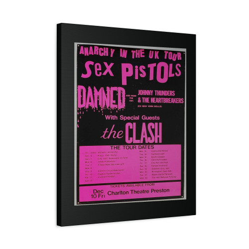 Sex Pistols Original Anarchy 1976 Tour Canvas Print Poster
