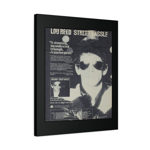 Lou Reed Us Tour 1978 Canvas Print Poster