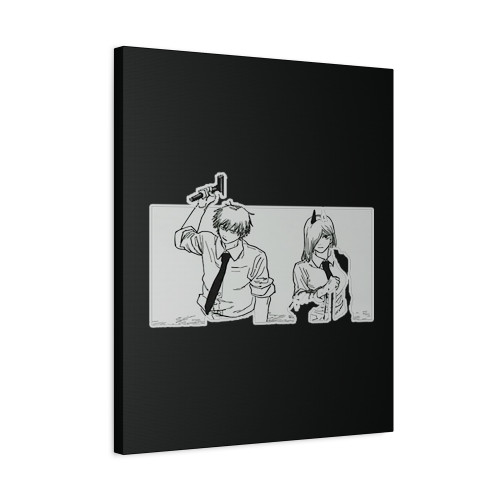 Denji And Power Chainsaw Man Canvas Print Poster Denji And Power Chainsaw Man Canvas Print Poster
