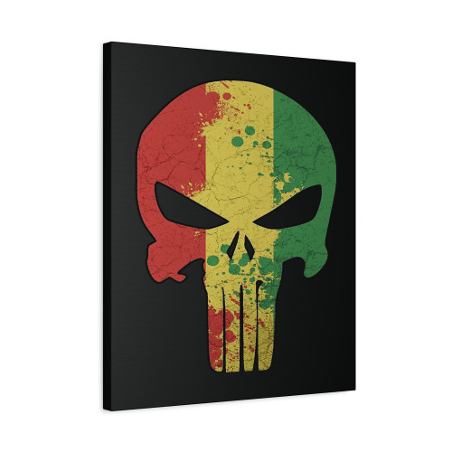 Skull Rastafara Canvas Print Poster