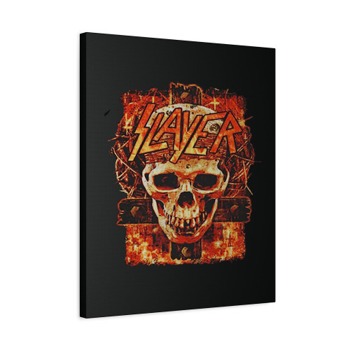 Slayer Skull And Cross Canvas Print Poster