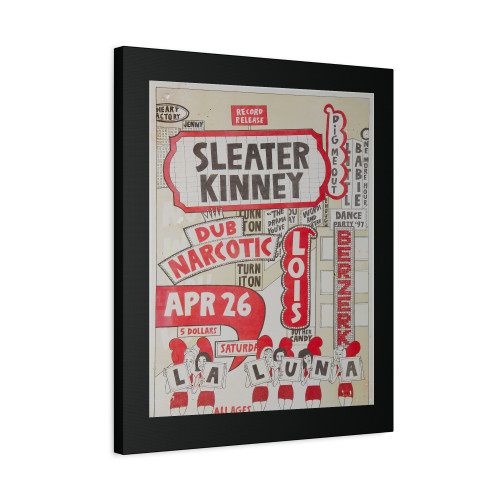 Sleater-Kinney Dub Narcotic La Luna Concert Canvas Print Poster