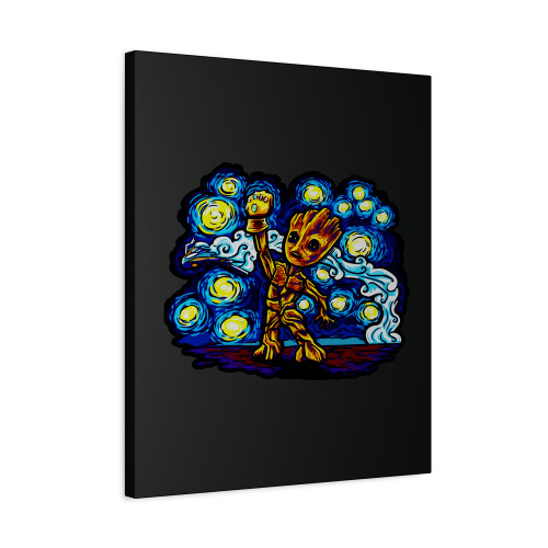 Starry Groot Canvas Print Poster