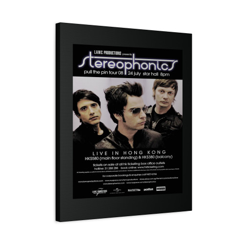Stereophonics The Pin Tour Live In Hong Kong Concert Canvas Print Poster