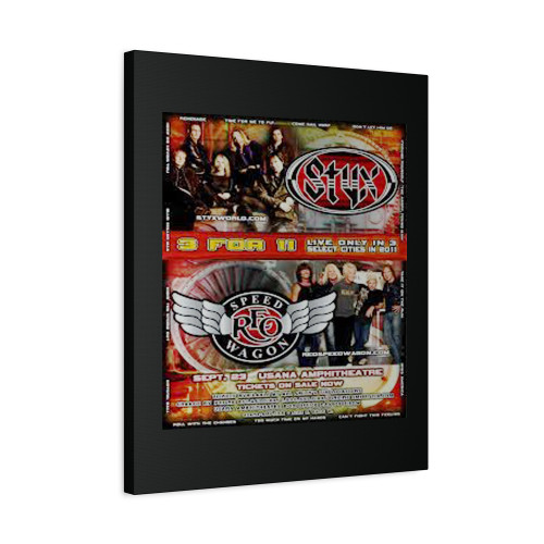 Styx Reo Speedwagon 2011 Salt Lake Concert Tour Canvas Print Poster