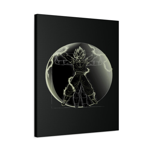Dragon Ball Z Vitruvian Saiyan Kakarot Canvas Print Poster
