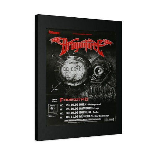 Dragonforce Inhuman Rampage Tour 2006 Canvas Print Poster