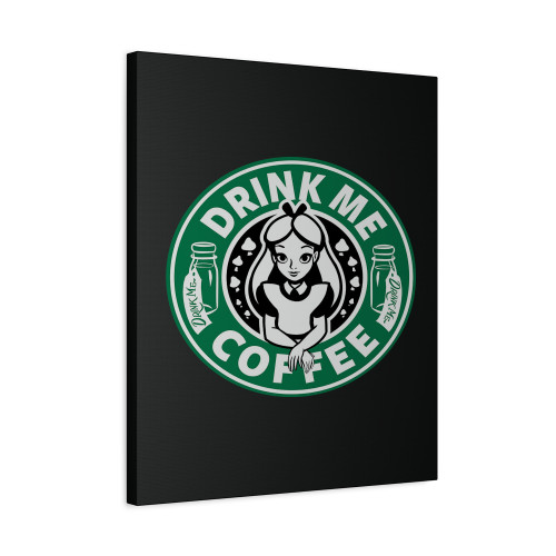Drink Me Coffee Alice In Wonderland Canvas Print Poster