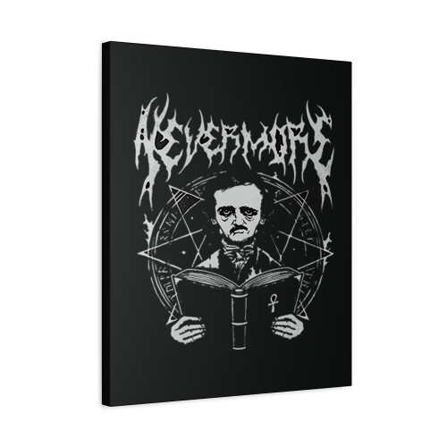 Edgar Allan Poe Nevermore Metal Canvas Print Poster