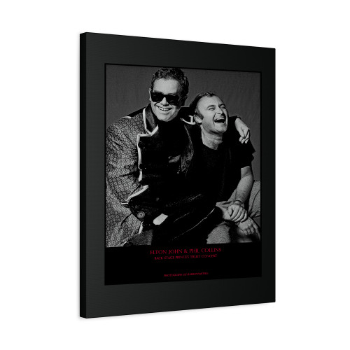 Elton John And Phil Collins Canvas Print Poster