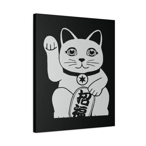 Maneki Neko Invites Good Fortune Canvas Print Poster