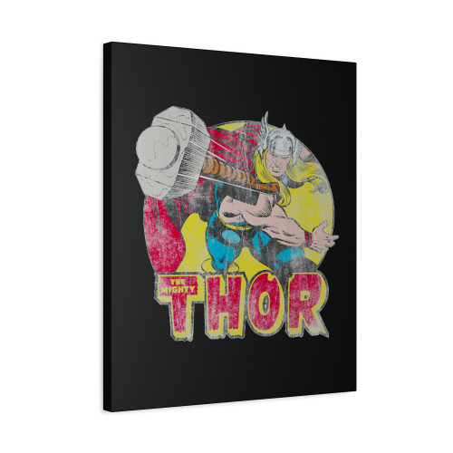 Marvel Mighty Thor Hammer Throw Vintage Canvas Print Poster Marvel Mighty Thor Hammer Throw Vintage Canvas Print Poster