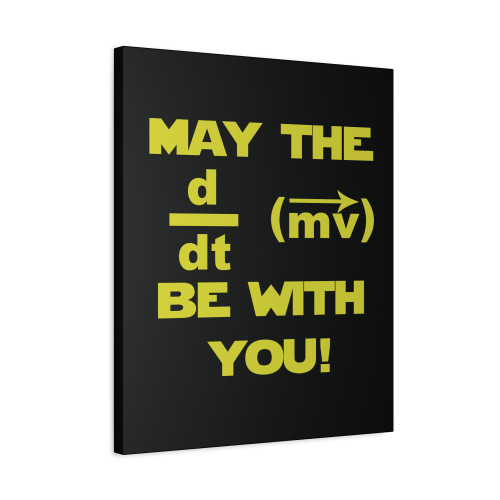 May The Force Be With You Geek Style Science Funny Canvas Print Poster