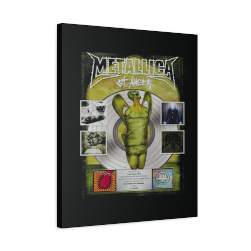 Metallica Blackened Recordings Album St Anger Platium Award Plaque Personalized Name The Metallica Black Canvas Print Poster